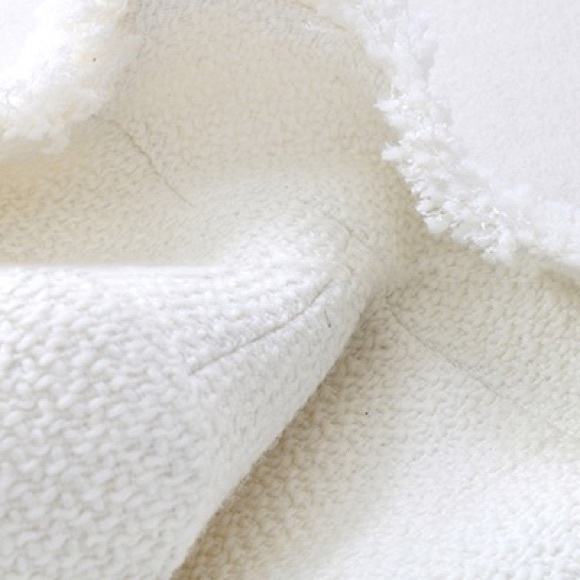 Raw Snowflake Lux Tweed Pearl Pocket Jacket Coat Blazer! - Picture 10 of 12